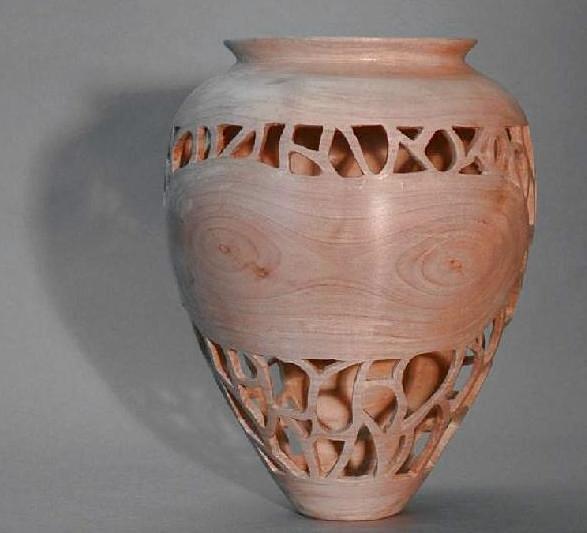 Pierced Maple Vase